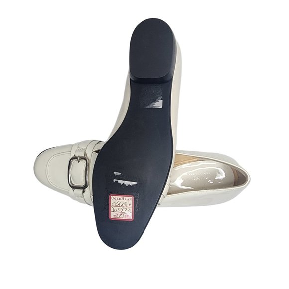 Cole Haan. Clarice. White Patent Leather Loafers. Size 6.5 - Picture 3 of 9